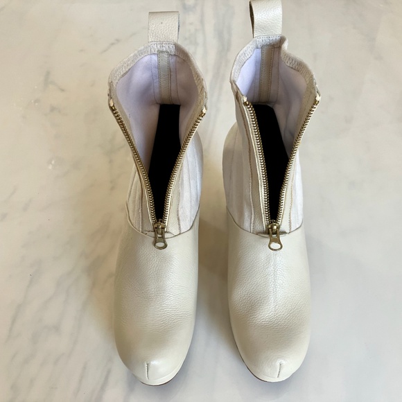 Rachel Comey Pipe Clog Kidskin/Suede Boots in Bone 9.5 EU 40 - Picture 3 of 5